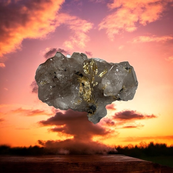 Stunning Smokey Quartz Hematite Gold Rutile Raw Mineral   🇧🇷 Collectors Piece - Picture 4 of 12